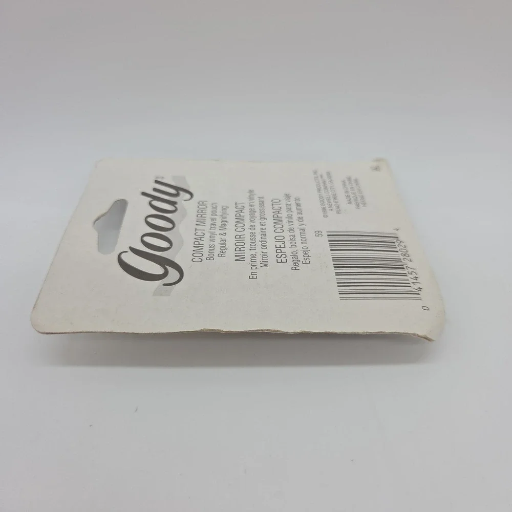 Vintage Goody Compact Mirror Faux Tortoise Vinyl Travel Pouch 1996 #28029 *READ*